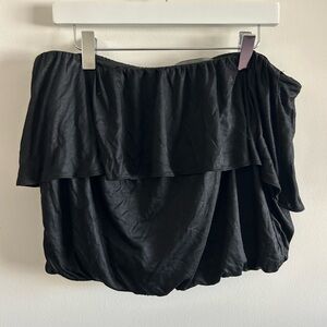 Anthropologie Black Off-Shoulder Ruffle Top